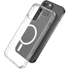 Силиконовый чехол Hoco MagSafe для iPhone 15 Pro Max Transparent