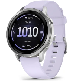 Смарт-часы Garmin Venu 4 41mm Silver Bezel With Periwinkle Silicone Band (010-03013-01)