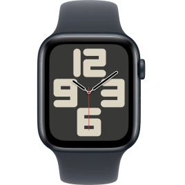 Смарт-часы Apple Watch SE (2024) 44mm Midnight Aluminium Case with Midnight Sport Band S/M (MXEJ3)