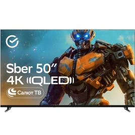 Телевизор Sber 50" QLED 4K UHD Салют ТВ (SDX-50UQ6000DBA)
