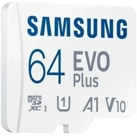 Карта памяти Samsung Micro SecureDigital 64Gb SDXC Samsung Evo Plus class10 UHS-I U3 (MB-MC64SA)