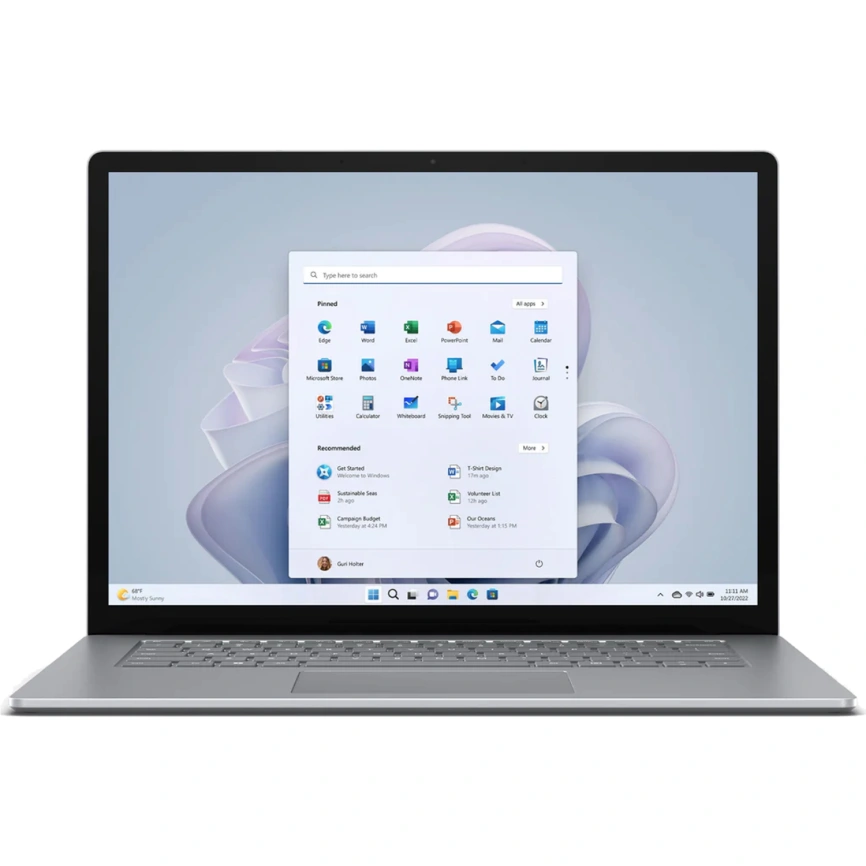 Ноутбук Microsoft Surface Laptop 5 15 WQXGA IPS/ i7-1255U/8Gb/256Gb SSD (RBY-00001) Platinum Metal фото 2
