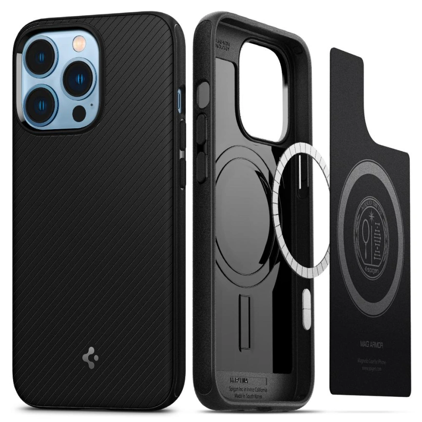 Чехол Spigen Mag Armor Magsafe для iPhone 13 Pro (ACS03281) Matte Black фото 1