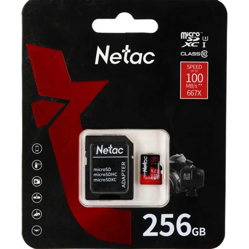 Карта памяти Netac SDXC class 10 (NT02P500PRO-256G-R) фото 3