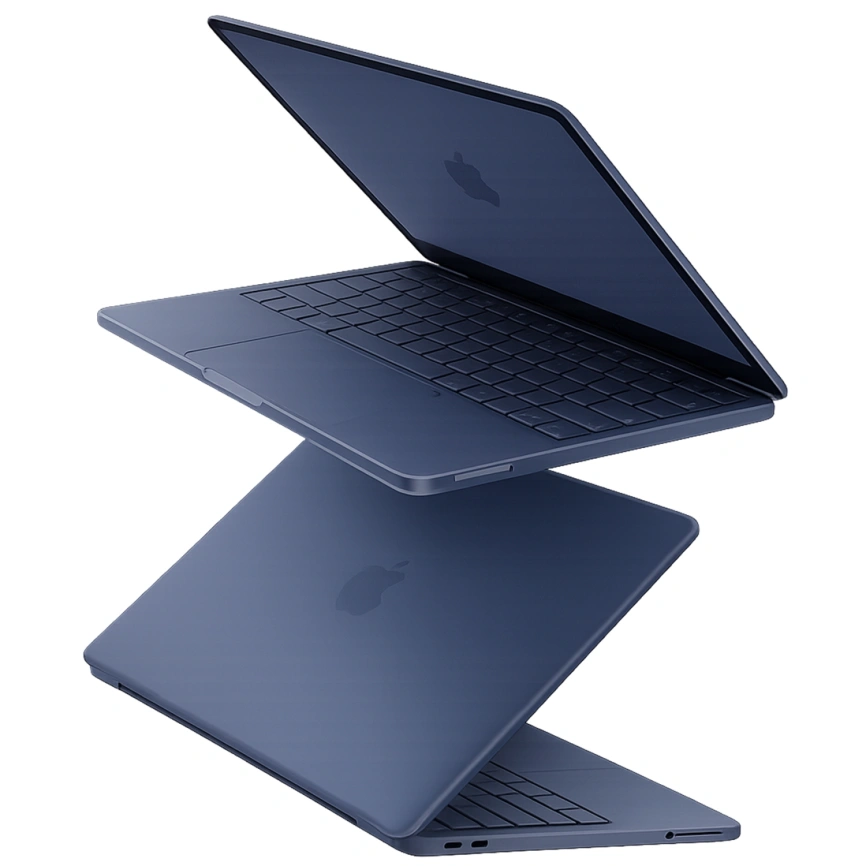 Чехол-накладка Gurdini Transparent Ultra Slim Case для Macbook Neo 13 Blue фото 1