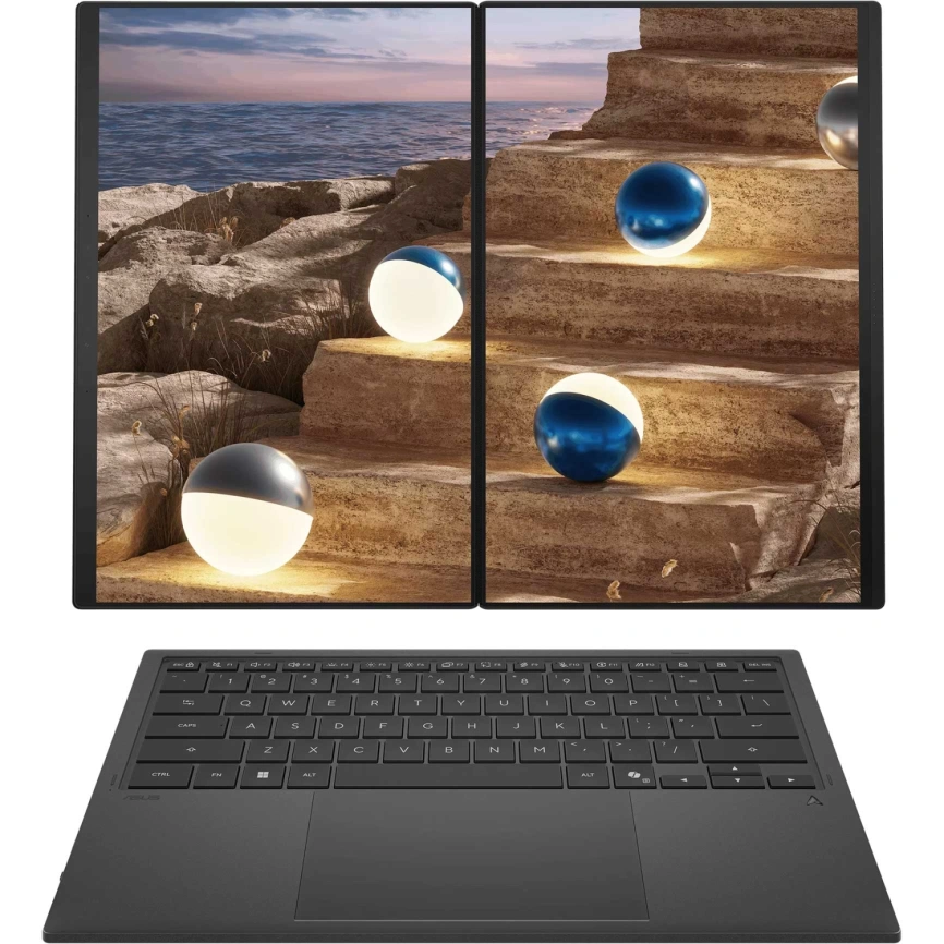 Ноутбук ASUS Zenbook Duo UX8407AA-SN426X 14 OLED/X7 358H Ultra/32GB/1TB SSD (90NB16V1-M00P90) Moher Gray фото 2