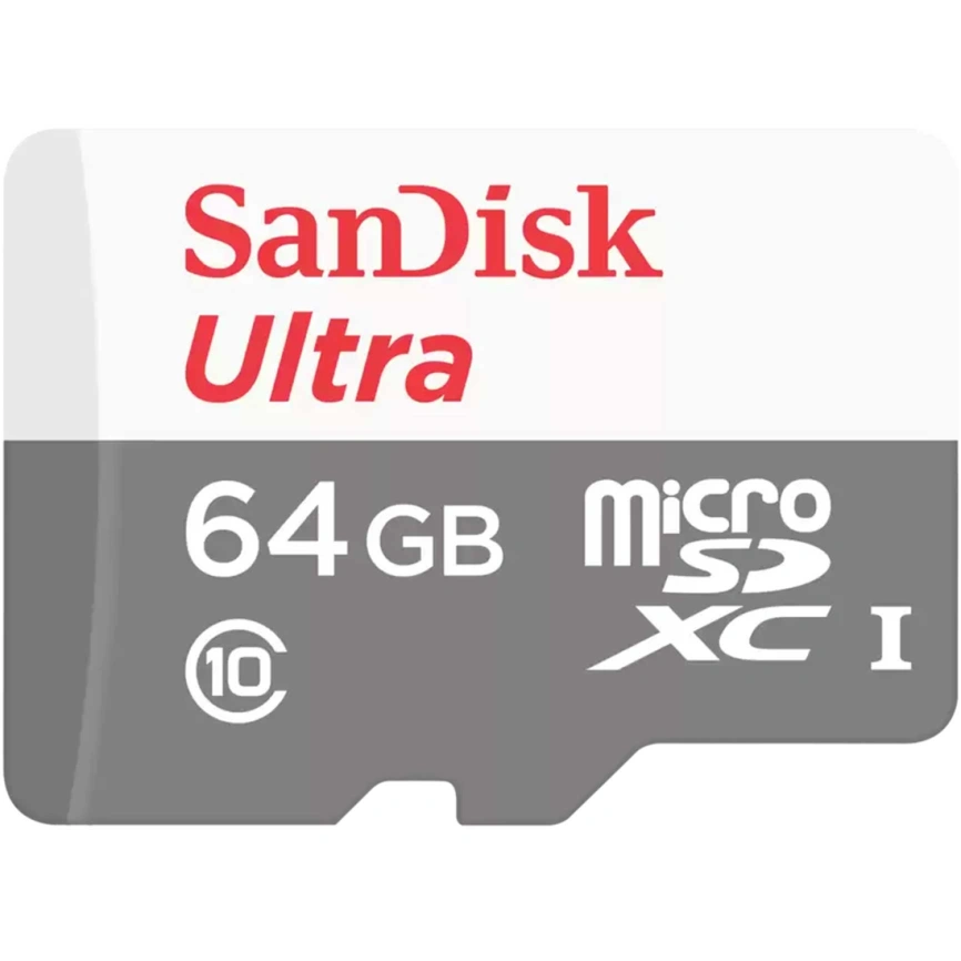 Карта памяти Sandisk Ultra 64GB MicroSDXC Class 10/UHS-1 SDSQUNR-064G-GN3MN фото 1