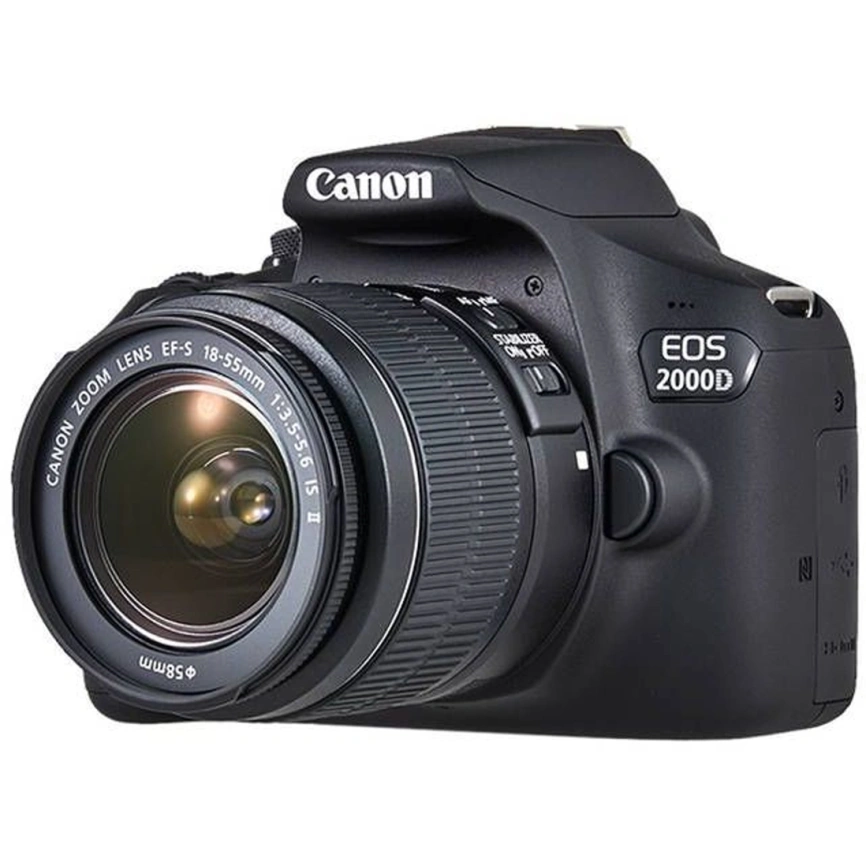 Фотоаппарат Canon EOS 2000D Kit EF-S 18-55 II Black фото 2