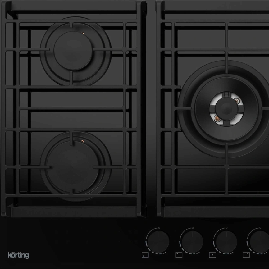 Газовая варочная панель Korting HGG 9955 CTN Black фото 3