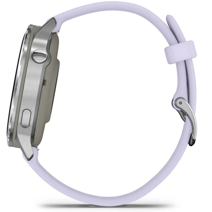Смарт-часы Garmin Venu 4 41mm Silver Bezel With Periwinkle Silicone Band (010-03013-01) фото 2