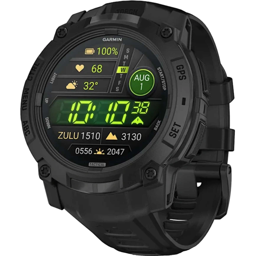 Смарт-часы Garmin Instinct 3 50mm Amoled Tactical Edition Black with Black Band (010-03020-50) фото 1