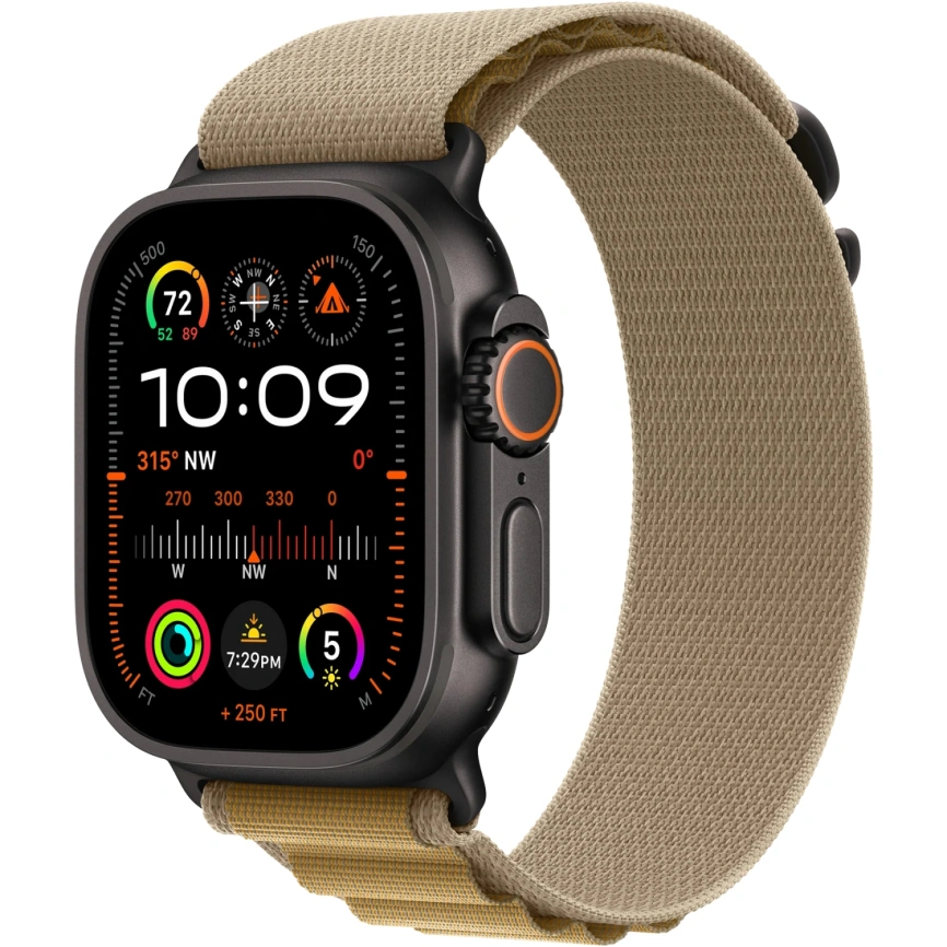 Ремешок Apple Watch Ultra 49mm Tan Alpine Loop L Black Titanium Finish (MYQ23FE) фото 2
