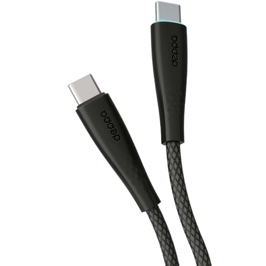 Кабель Deppa Fly USB-С/USB-С, 60ВW, 1m,72532 Black фото 1