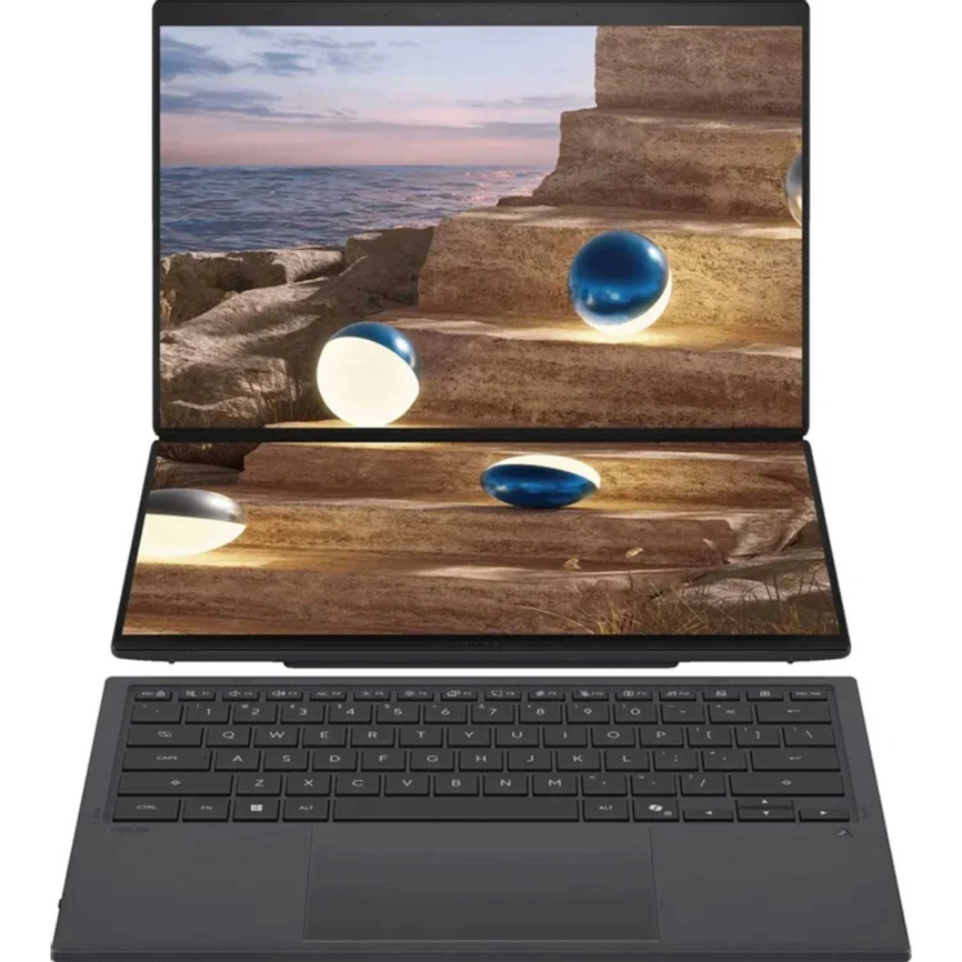 Ноутбук ASUS Zenbook Duo UX8407AA-SN279X 14 OLED/ i9-386H Ultra/32GB/1TB SSD (90NB16V1-M00F80) Moher Gray фото 6