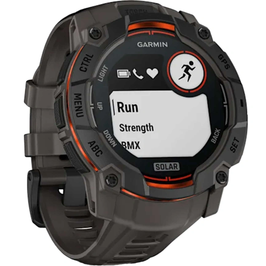Смарт-часы Garmin Instinct 3 50mm Solar Black with Charcoal Band (010-02935-00) фото 3