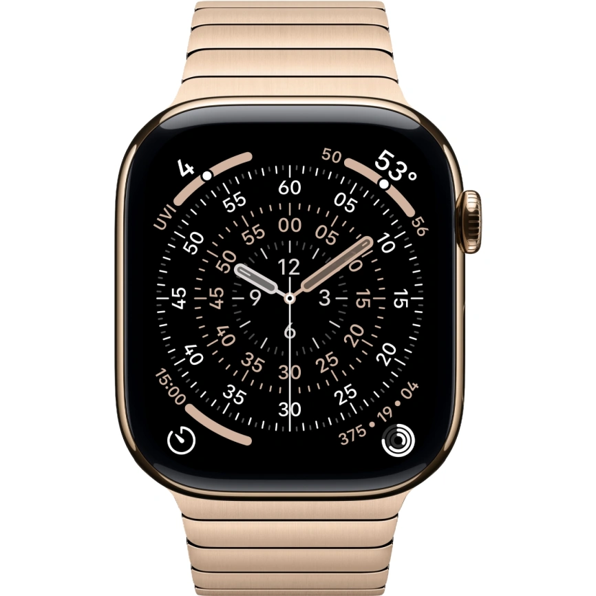 Смарт-часы Apple Watch Series 11 42mm Gold Titanium Case with Gold Link Bracelet фото 3