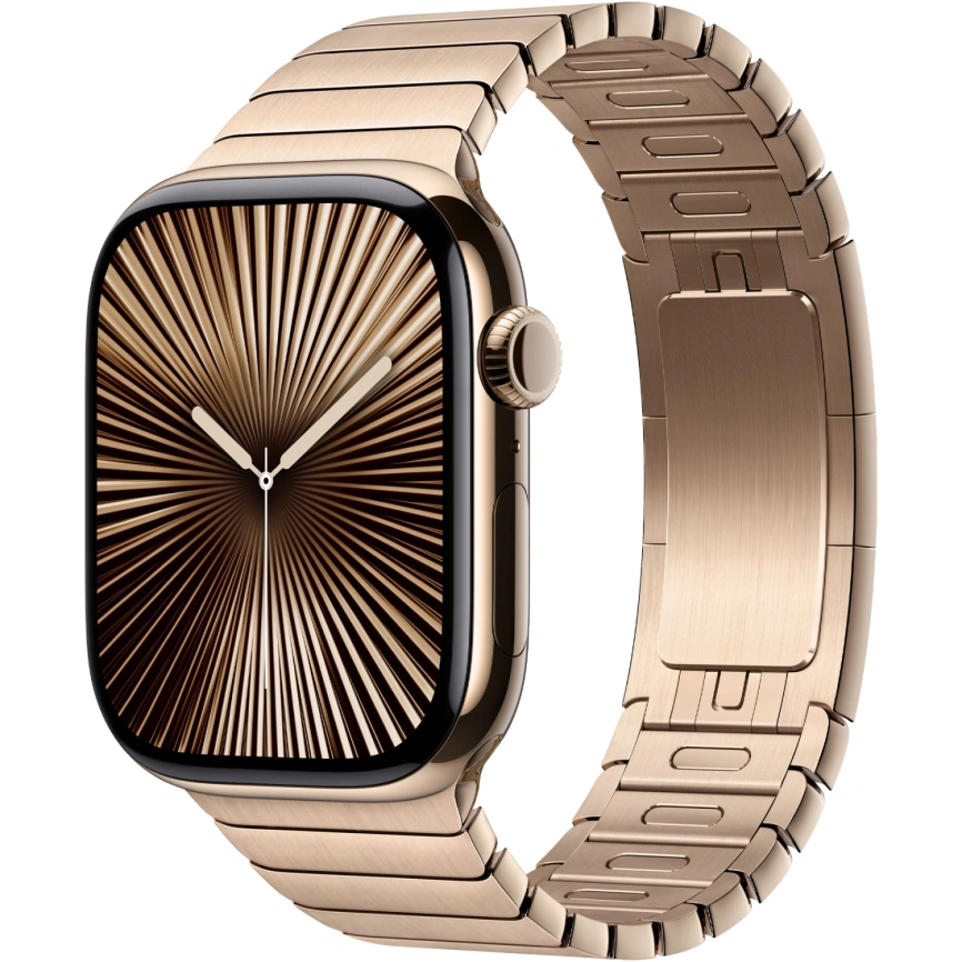 Смарт-часы Apple Watch Series 10 42mm Gold Titanium Case with Gold Link Bracelet фото 1