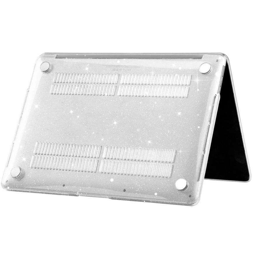 Чехол-накладка Gurdini Transparent для Macbook Neo 13 Сlear with Glitter фото 3
