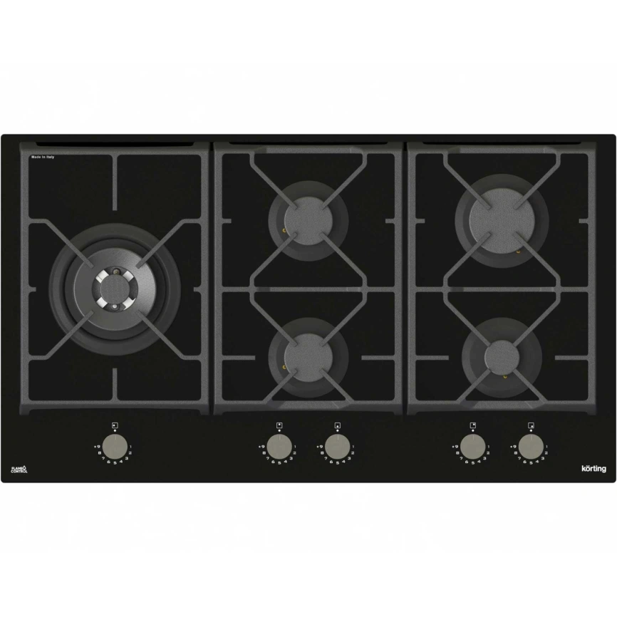 Газовая варочная панель Korting HGG 9987 CTN FLC Black фото 1