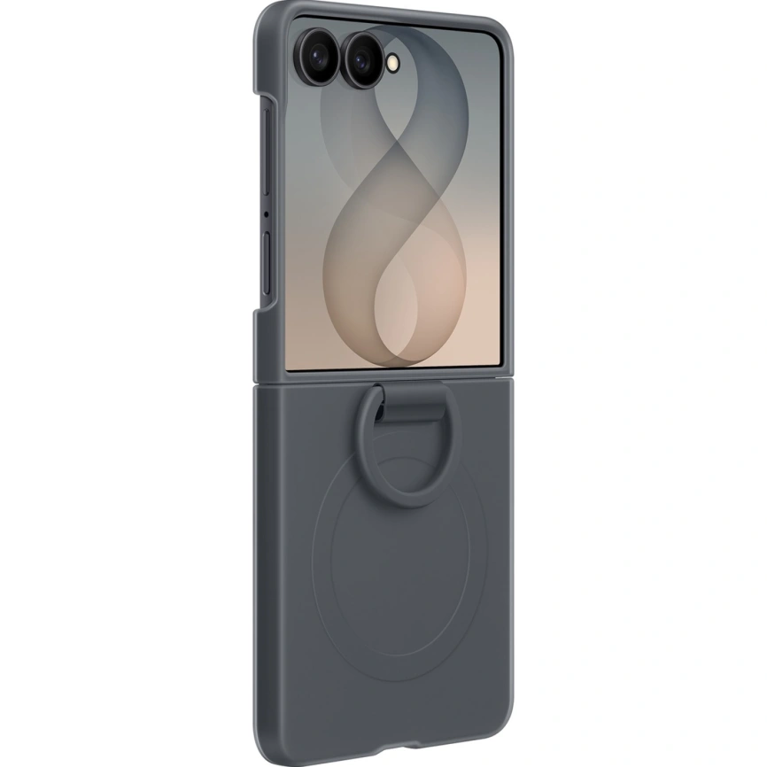 Чехол Samsung Silicone Ring Magnet для Galaxy Z Flip8 Black фото 2