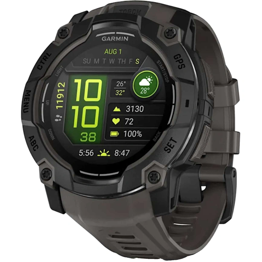 Смарт-часы Garmin Instinct 3 50mm Amoled Black with Charcoal Band (010-03020-00) фото 1